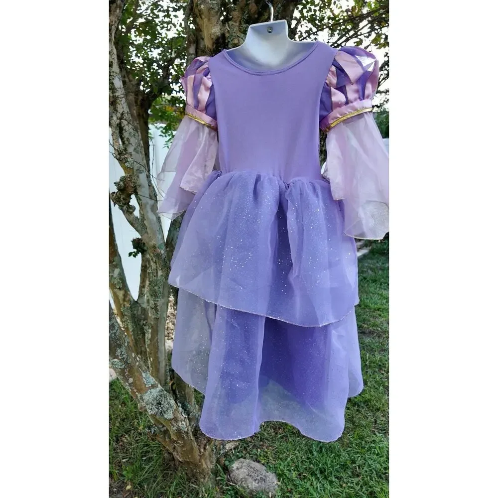 Disney Rapunzel Tangled Princess Dress Costume Girls Size 5/6 Purple Dress Up